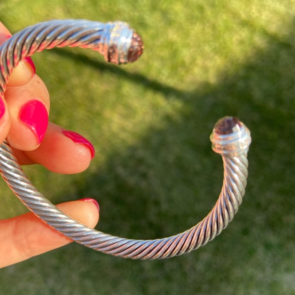 David Yurman Jewelry - David Yurman Bracelet Morganite  and Diamonds 5mm